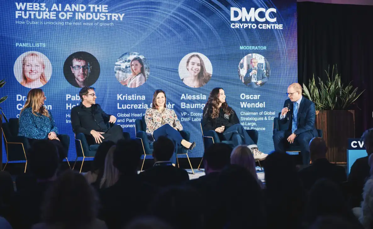 Alessia Baumgartner at the panel discussion of WEF 2025. Source: DWF Labs